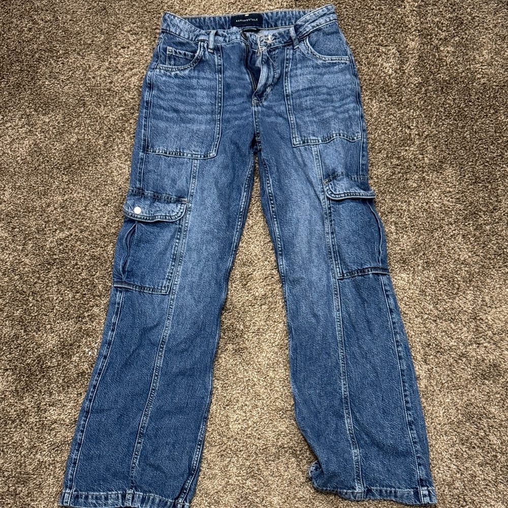 Aeropostale Denim Utility Cargo Jeans